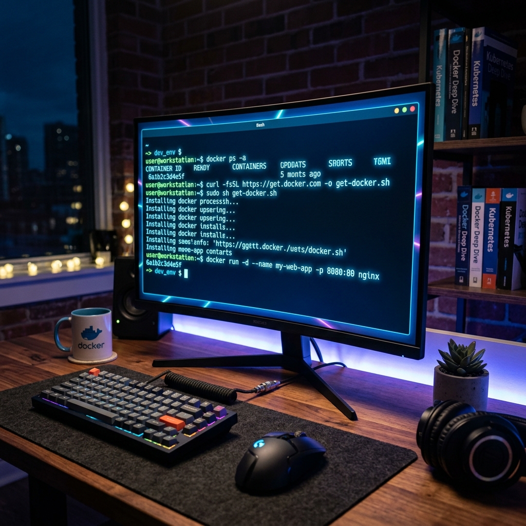 Pantalla de terminal con comandos de Dokploy